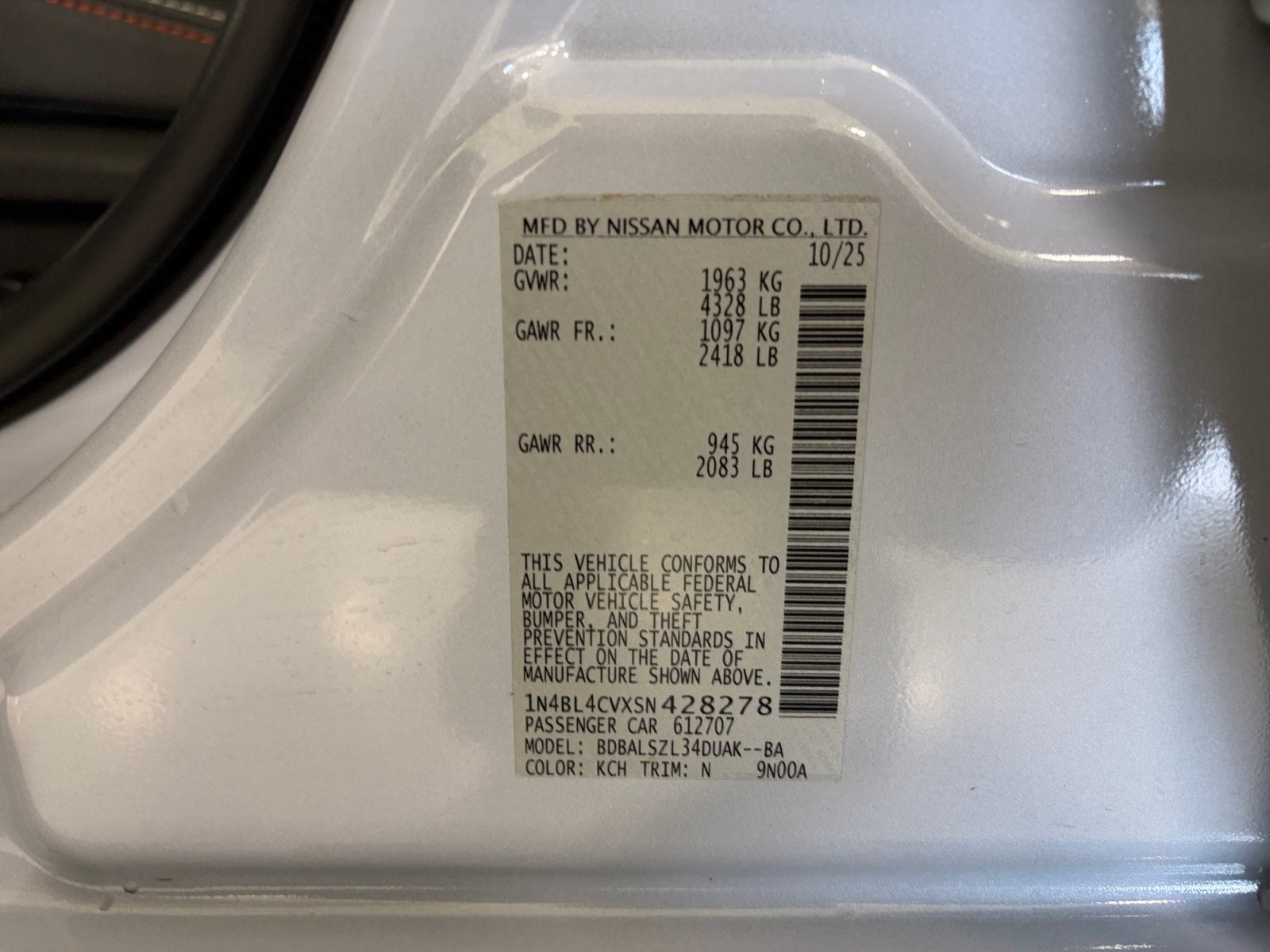 2025 Nissan Altima SR