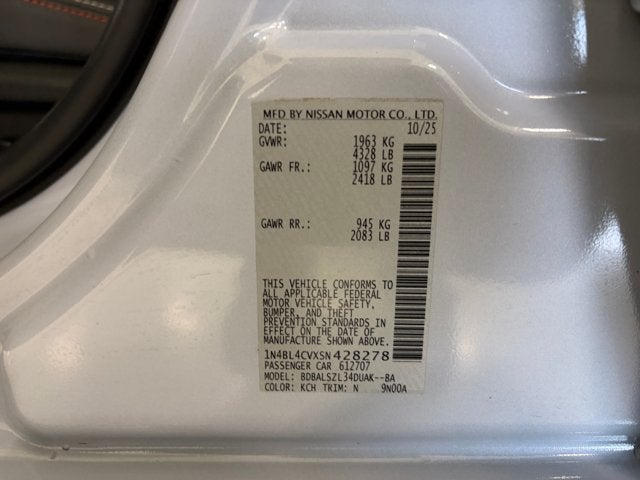 2025 Nissan Altima SR