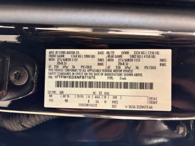 2022 Ford F-150 LARI