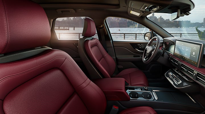 The available Perfect Position front seats in the 2024 Lincoln Corsair® SUV are shown. | Bluebonnet Motors Lincoln in New Braunfels TX