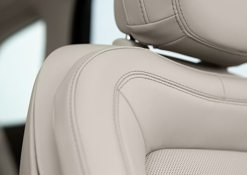 Fine craftsmanship is shown through a detailed image of front-seat stitching. | Bluebonnet Motors Lincoln in New Braunfels TX