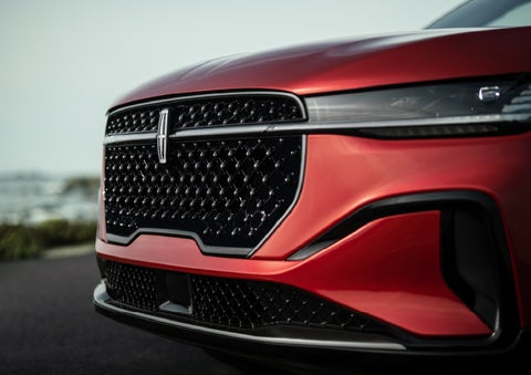 The sleek grille of a 2026 Lincoln Nautilus® SUV with the available Jet Appearance Package makes a bold statement. | Bluebonnet Motors Lincoln in New Braunfels TX