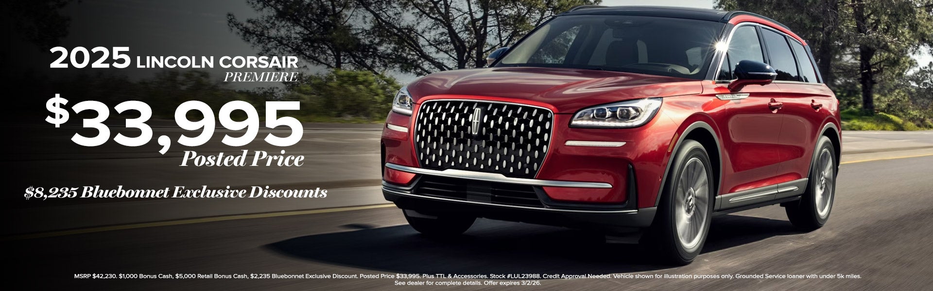 2025 Corsair Posted Price $33,995