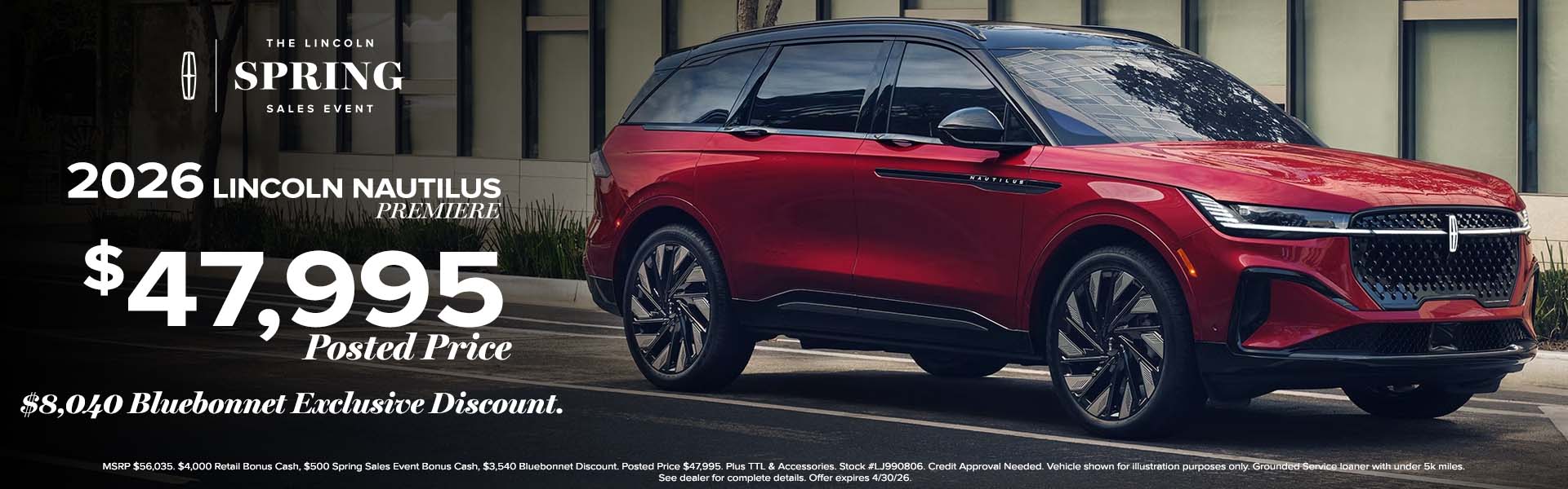 2026 Nautilus Posted Price $47,995